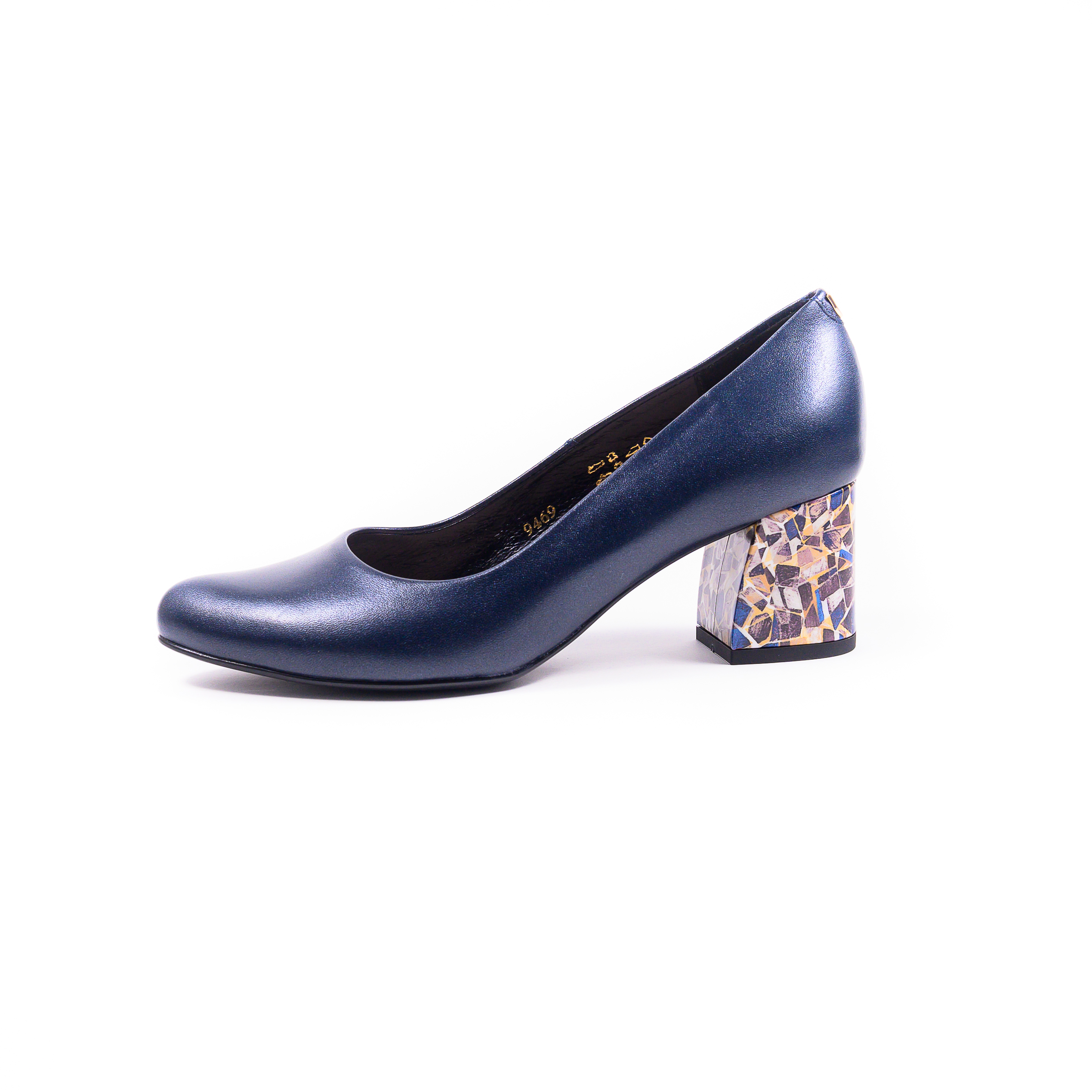 Gaseous To separate sketch Pantofi eleganti dama din piele naturala de culoare albastru si toc de 6 cm.  - Bottino